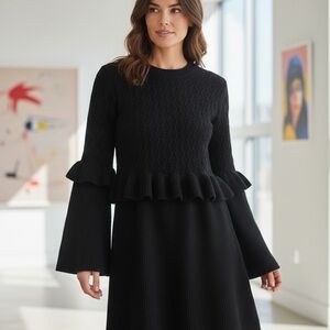 Mother of Pearl Black Long Sleeve Dress